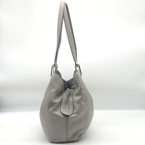 Michael Kors Raven Stone Grey Pebbled Leather Shoulder Bag - Picture 4 of 12